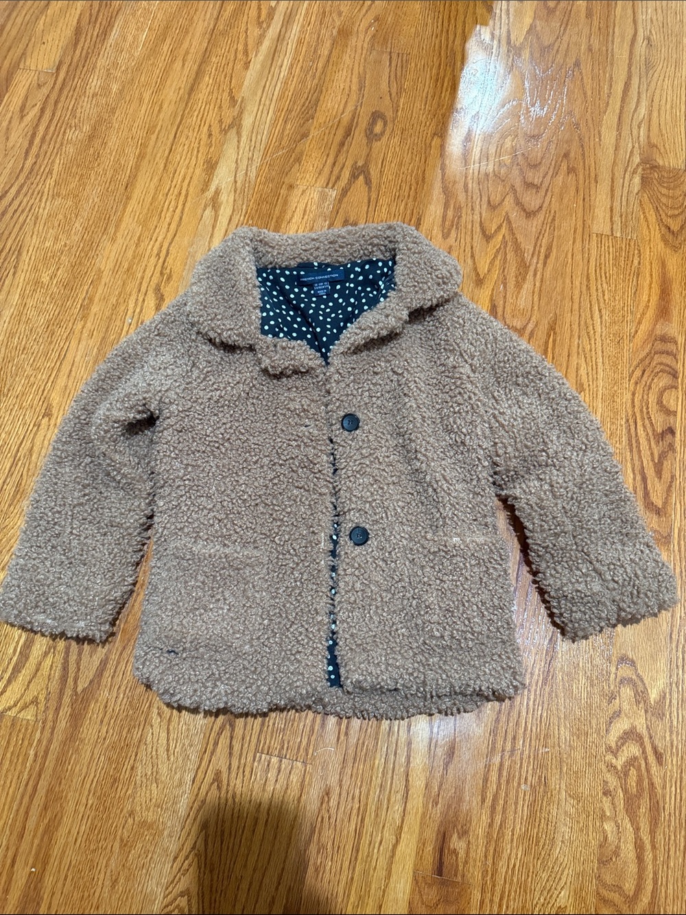 French Connection Kids' Teddy Puffer Jacket - Brown